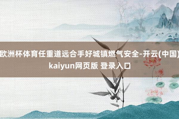 欧洲杯体育任重道远合手好城镇燃气安全-开云(中国)kaiyun网页版 登录入口