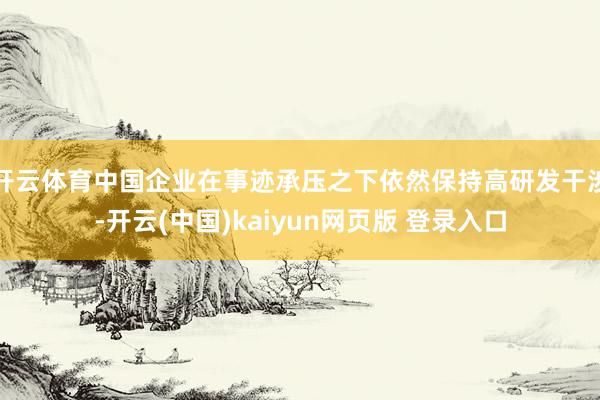 开云体育中国企业在事迹承压之下依然保持高研发干涉-开云(中国)kaiyun网页版 登录入口